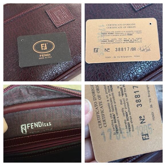 Fendi Vintage 1985 Monogram Leather Shoulder Bag - Picture 14 of 16